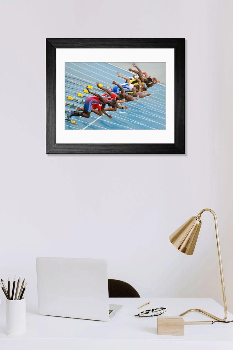Shown hanging in a room: Modern 14"x12" (36x31cm)