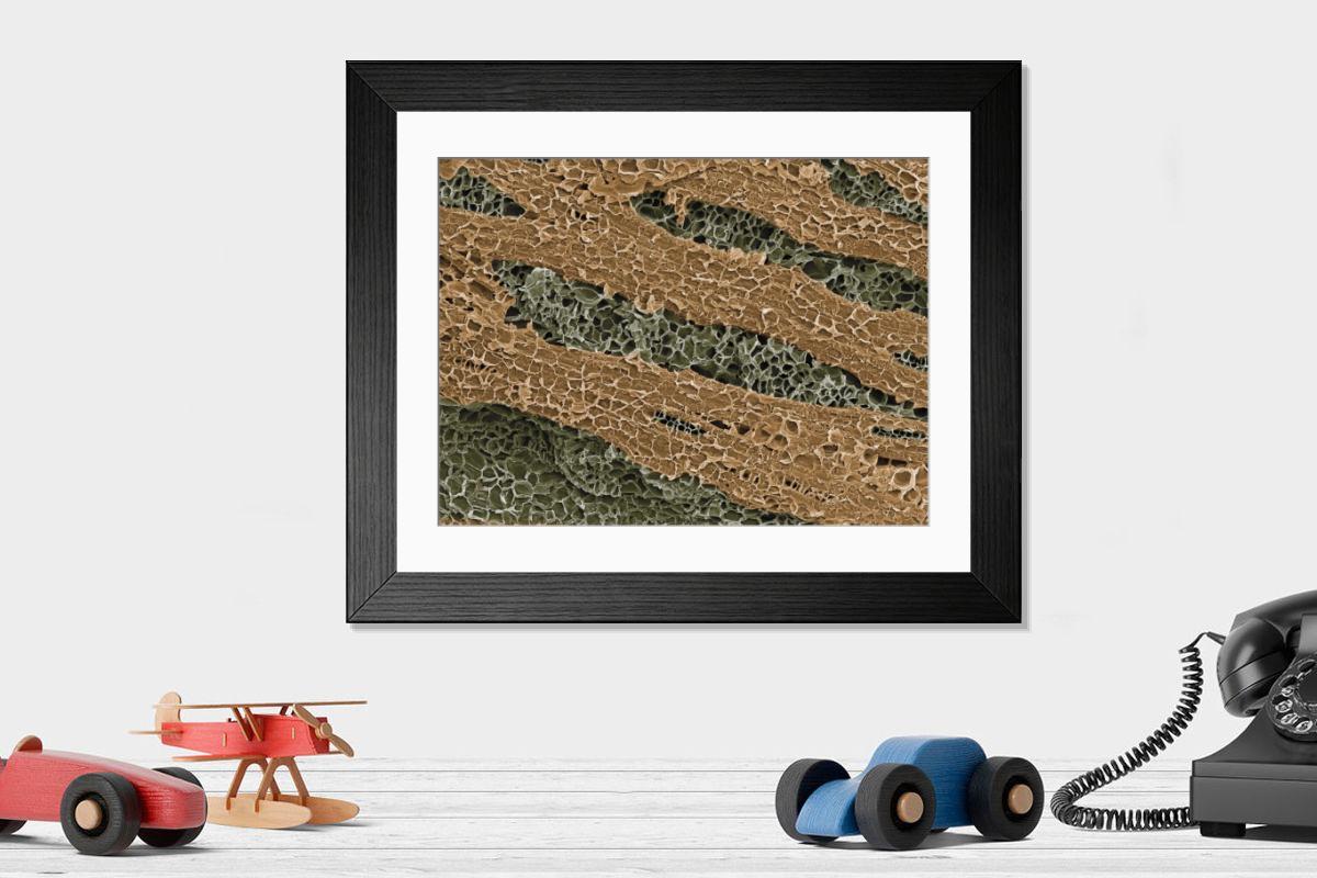Shown hanging in a room: Modern 14"x12" (36x31cm)