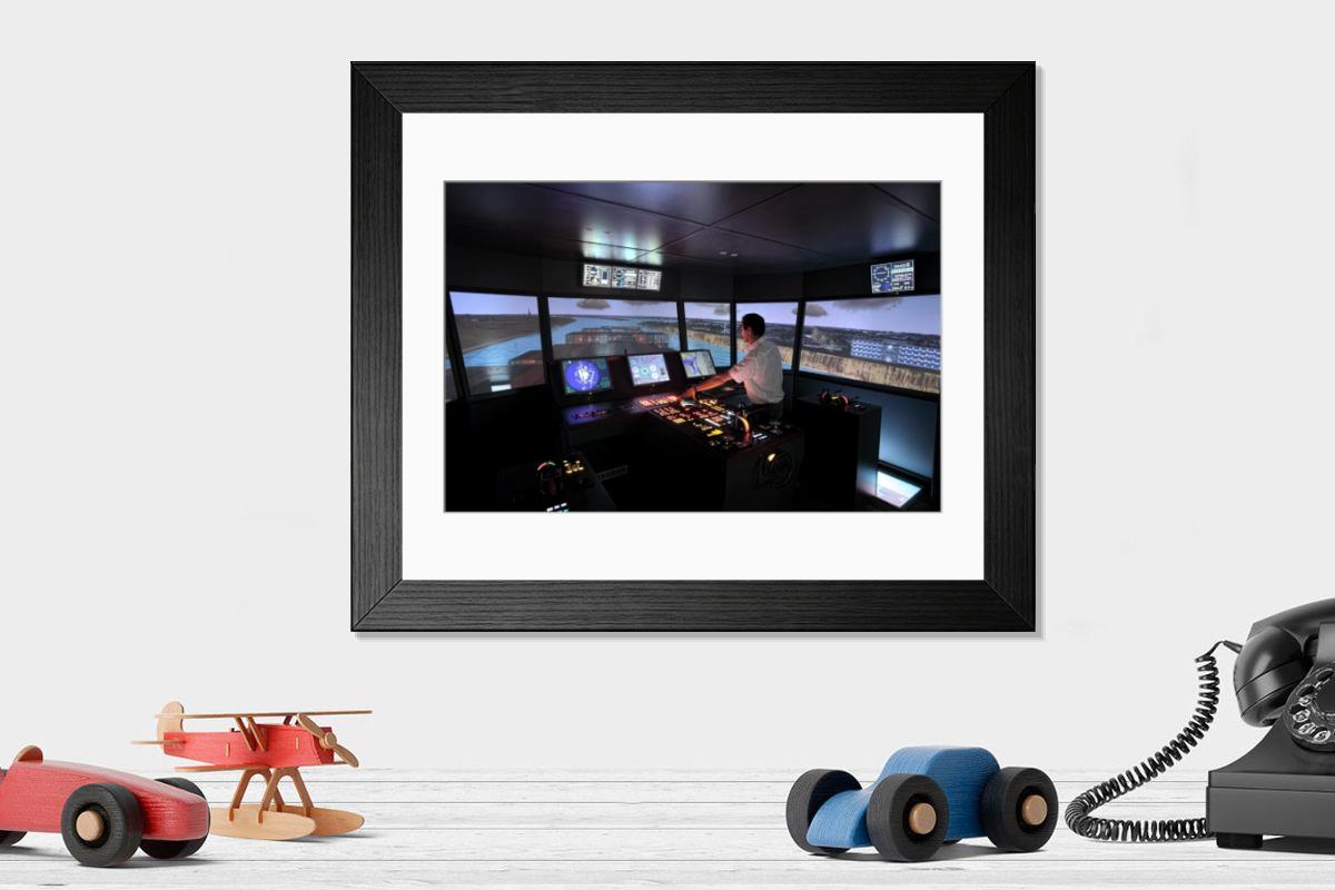 Shown hanging in a room: Modern 14"x12" (36x31cm)