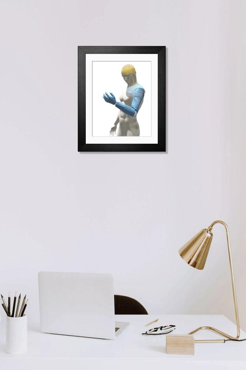 Shown hanging in a room: Modern 14"x12" (36x31cm)