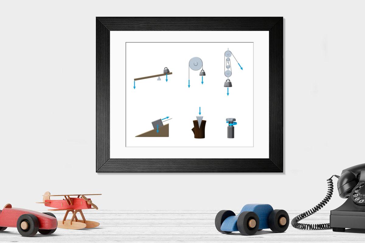Shown hanging in a room: Modern 14"x12" (36x31cm)