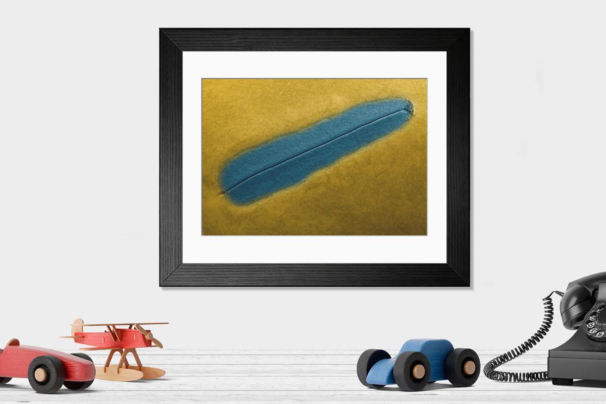 Shown hanging in a room: Modern 14"x12" (36x31cm)
