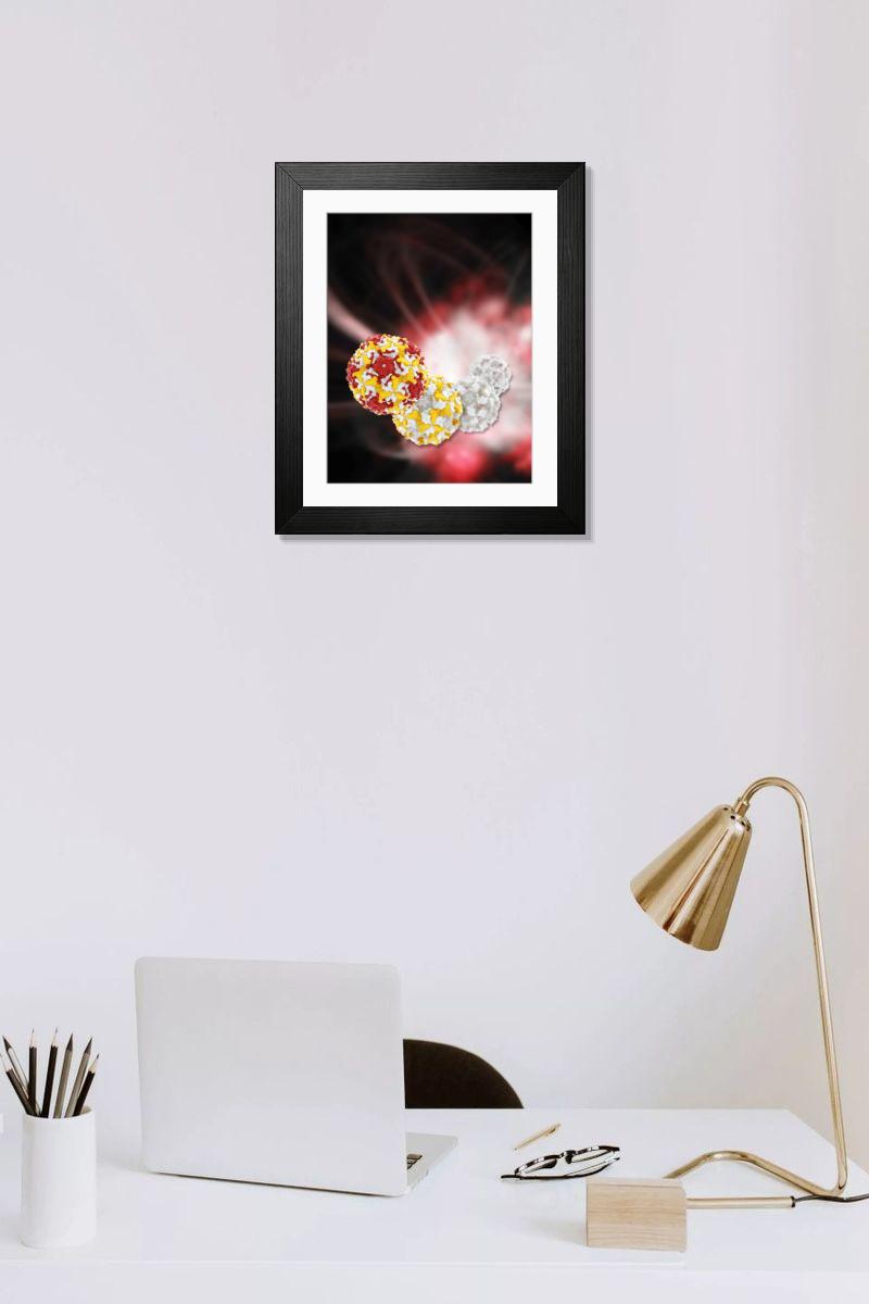 Shown hanging in a room: Modern 14"x12" (36x31cm)