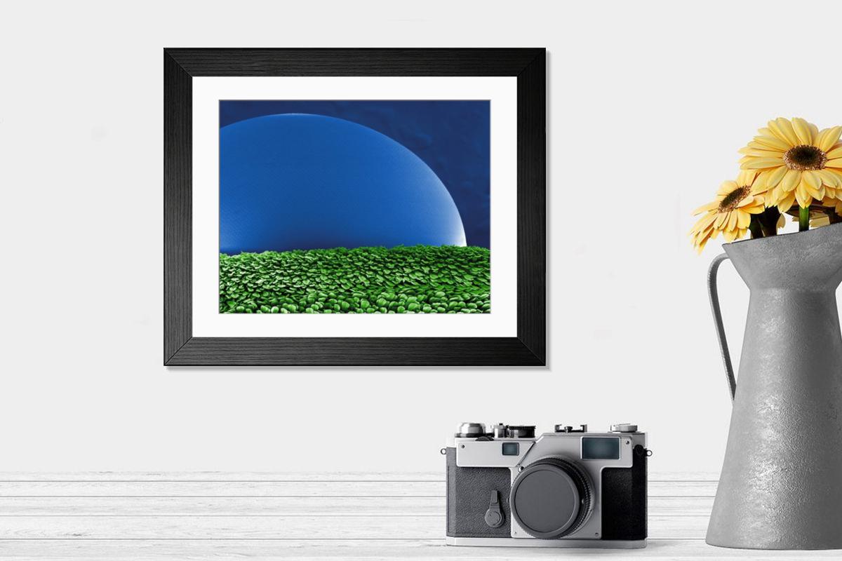 Shown hanging in a room: Modern 14"x12" (36x31cm)