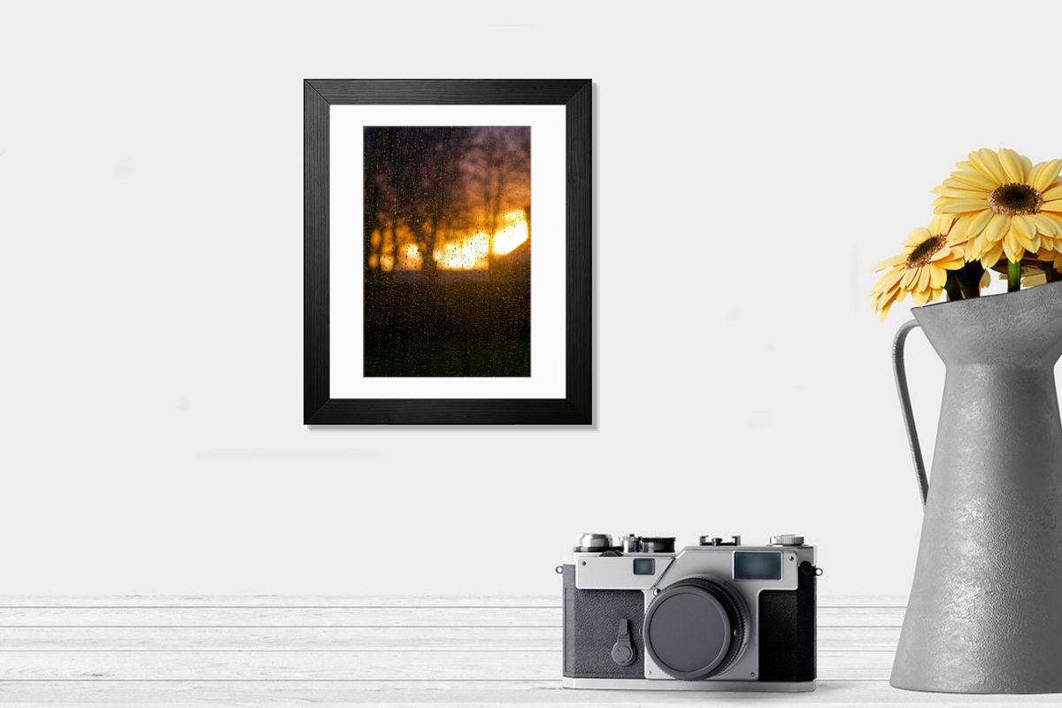 Shown hanging in a room: Modern 14"x12" (36x31cm)