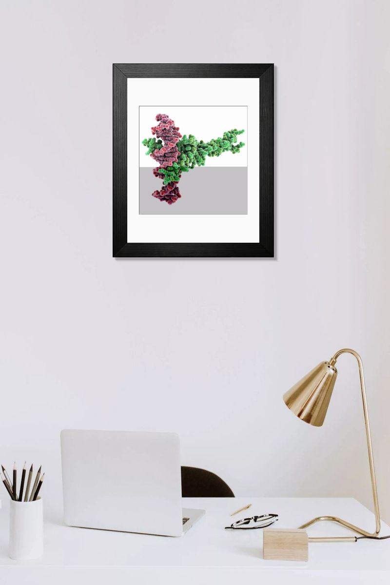 Shown hanging in a room: Modern 14"x12" (36x31cm)