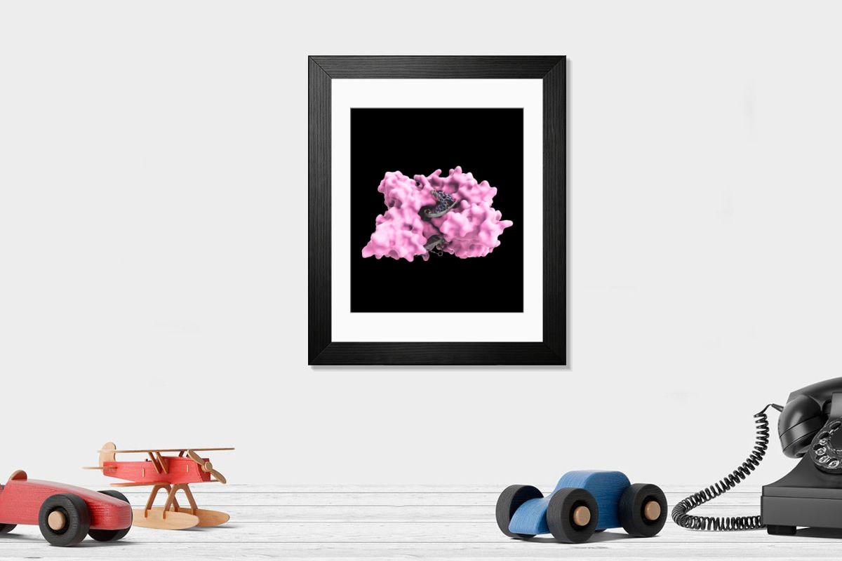 Shown hanging in a room: Modern 14"x12" (36x31cm)
