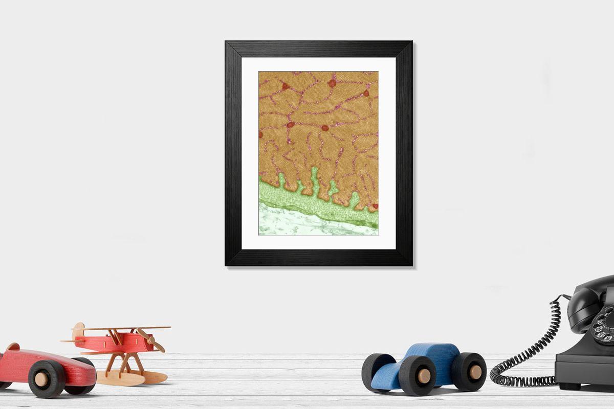 Shown hanging in a room: Modern 14"x12" (36x31cm)