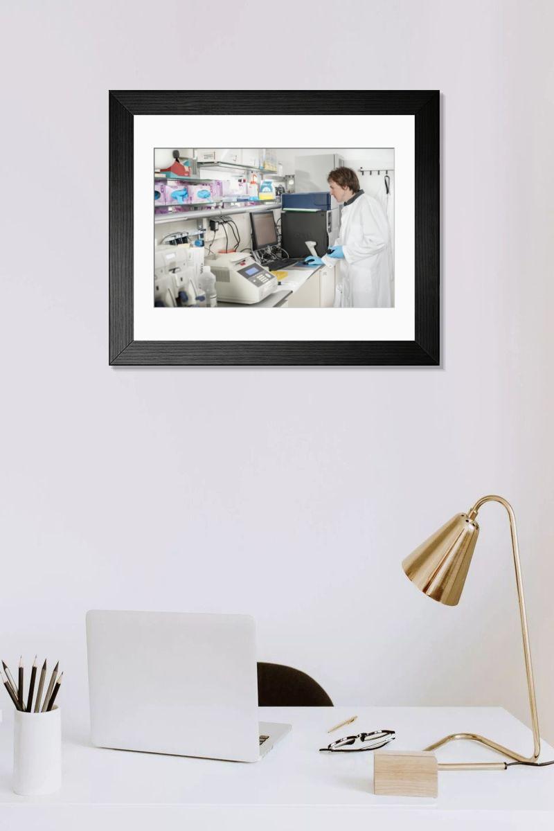 Shown hanging in a room: Modern 14"x12" (36x31cm)