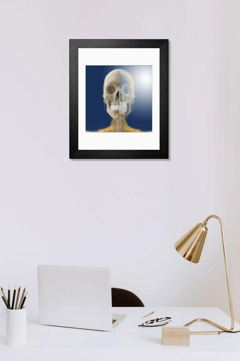 Shown hanging in a room: Modern 14"x12" (36x31cm)