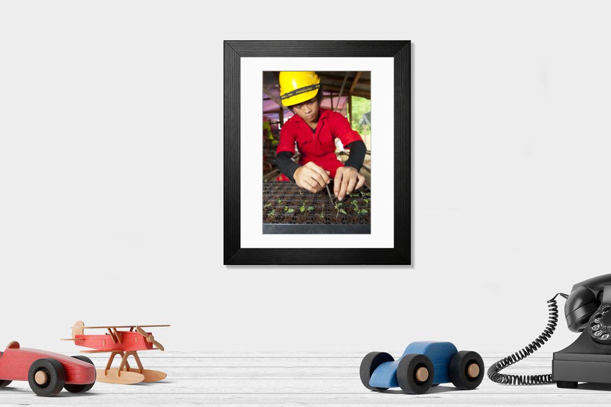 Shown hanging in a room: Modern 14"x12" (36x31cm)