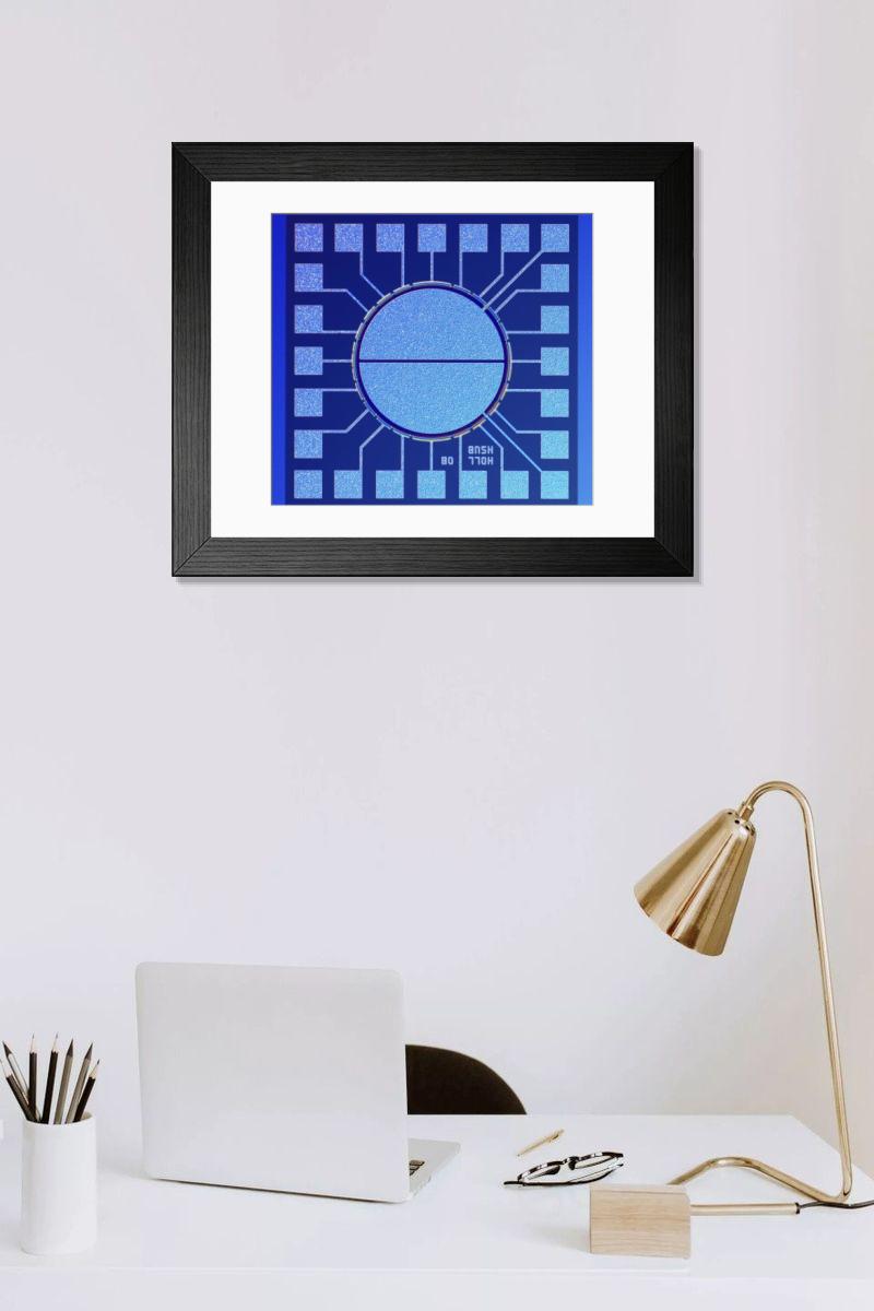 Shown hanging in a room: Modern 14"x12" (36x31cm)