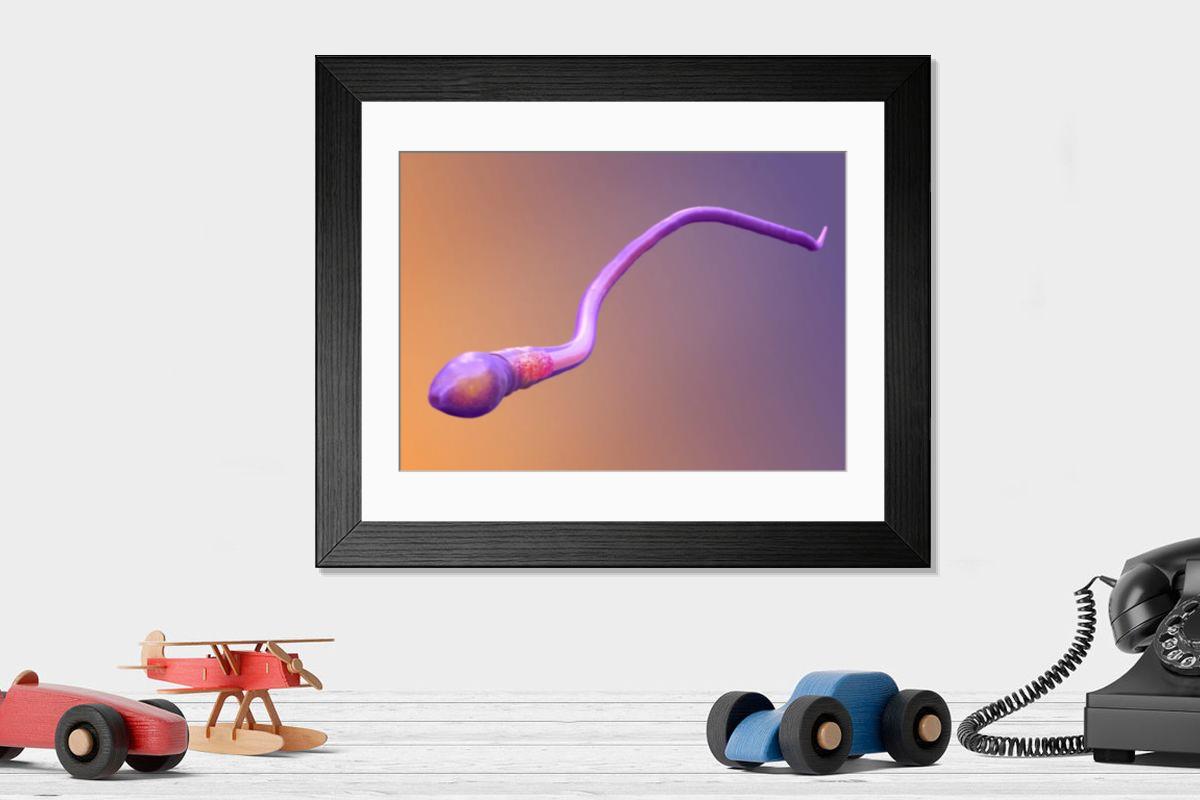 Shown hanging in a room: Modern 14"x12" (36x31cm)