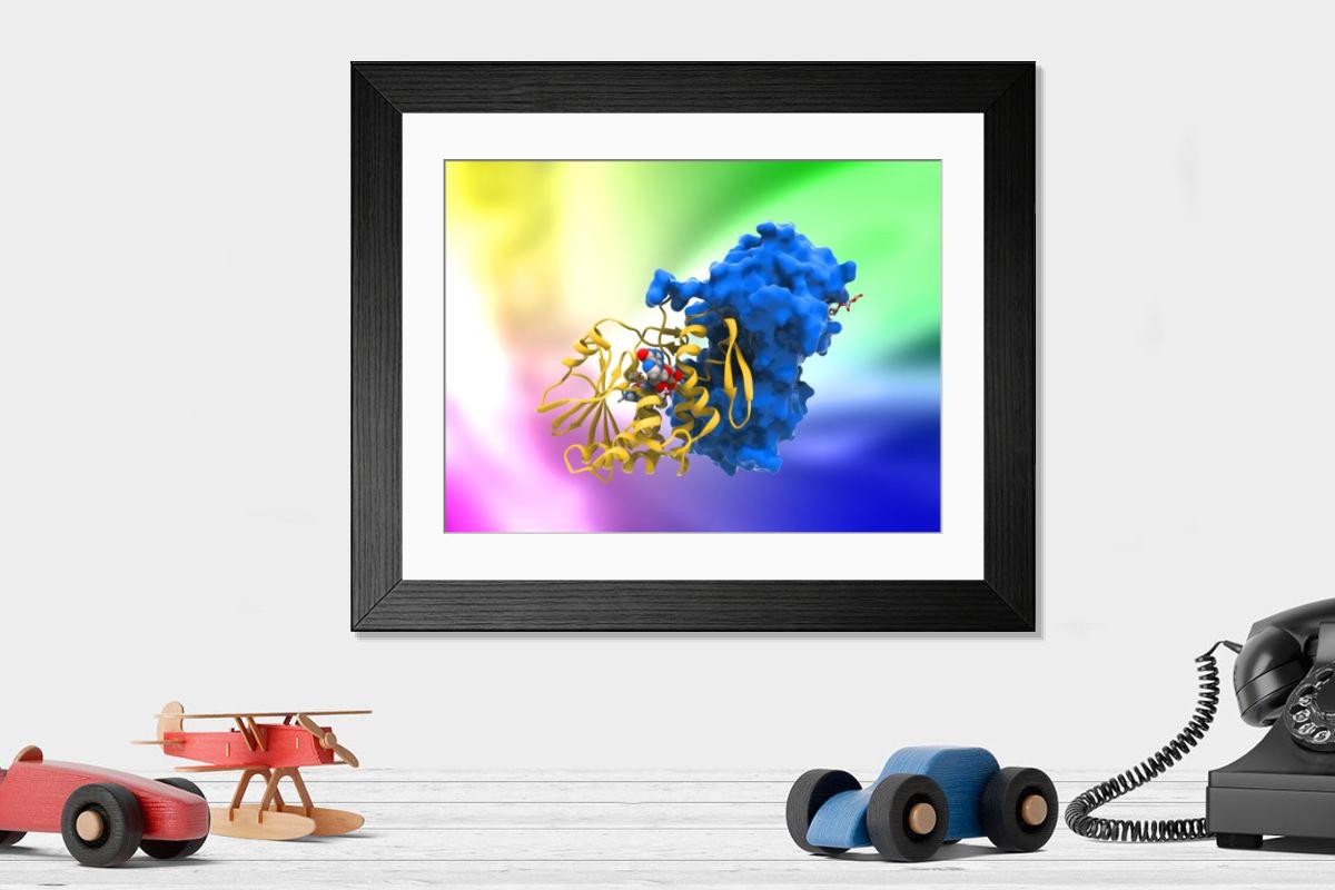 Shown hanging in a room: Modern 14"x12" (36x31cm)