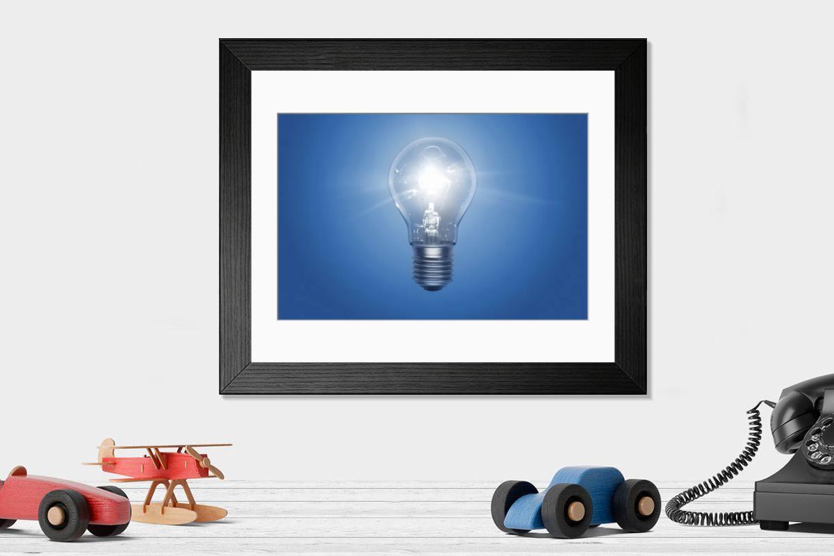 Shown hanging in a room: Modern 14"x12" (36x31cm)