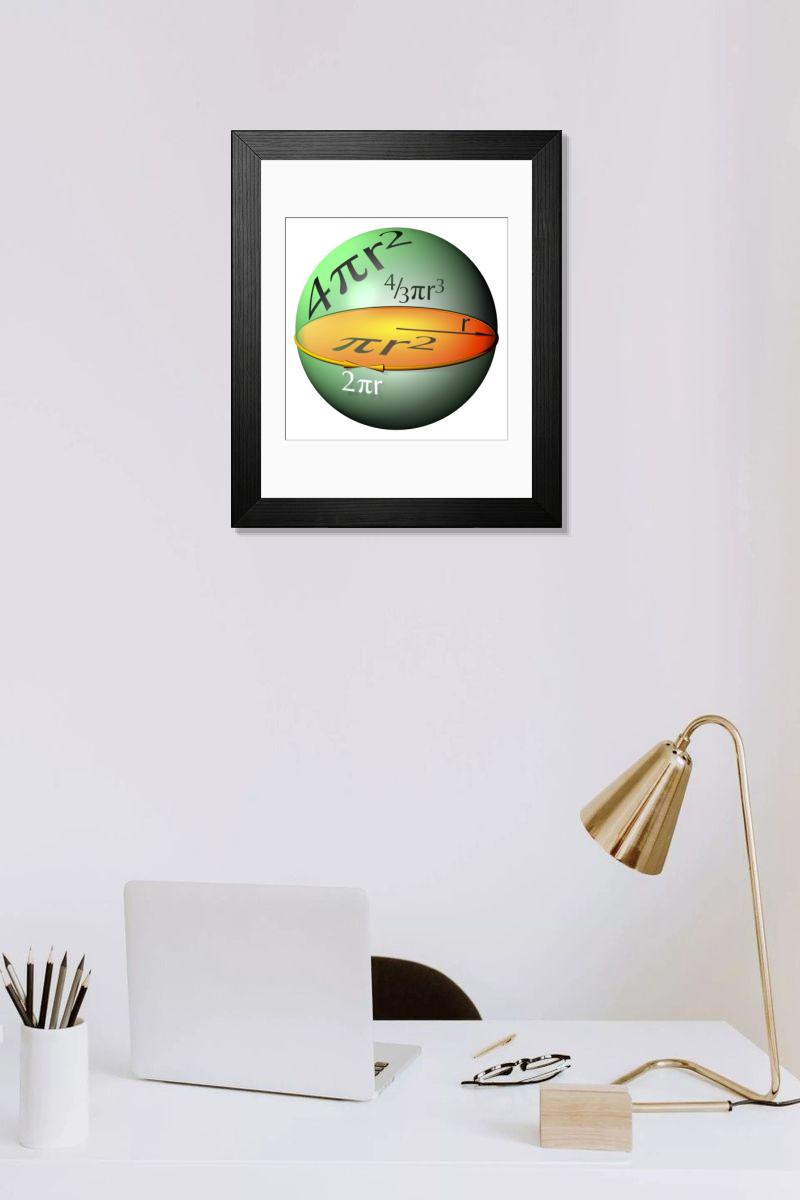 Shown hanging in a room: Modern 14"x12" (36x31cm)