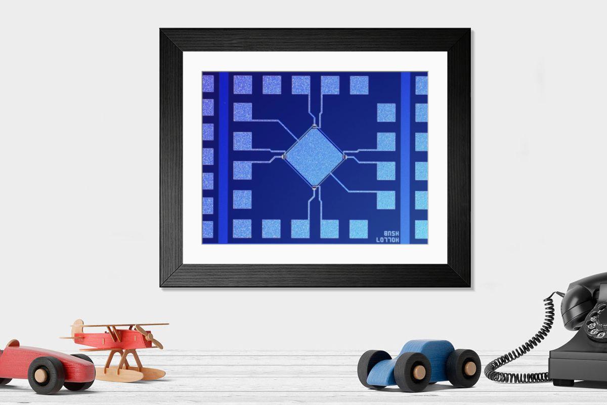 Shown hanging in a room: Modern 14"x12" (36x31cm)