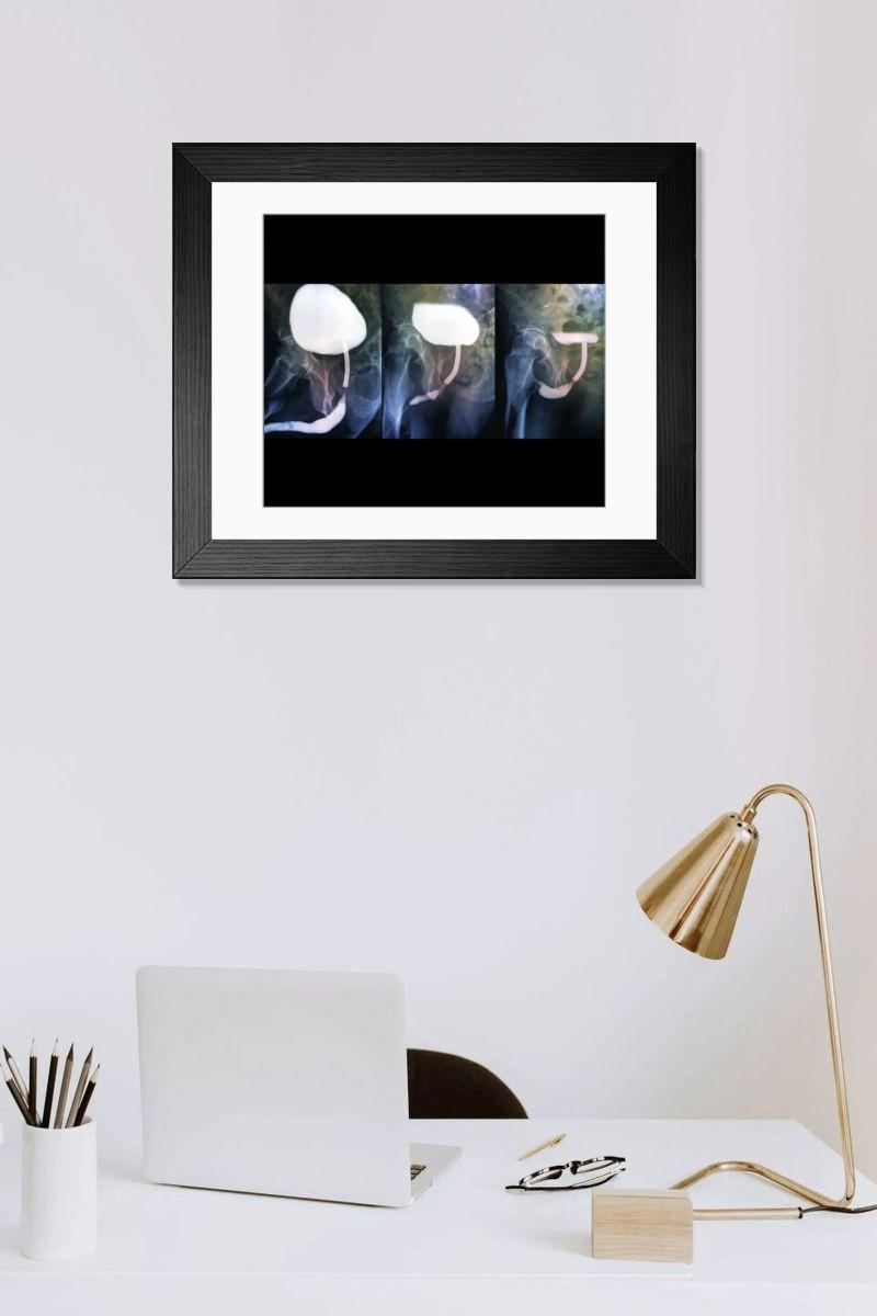 Shown hanging in a room: Modern 14"x12" (36x31cm)