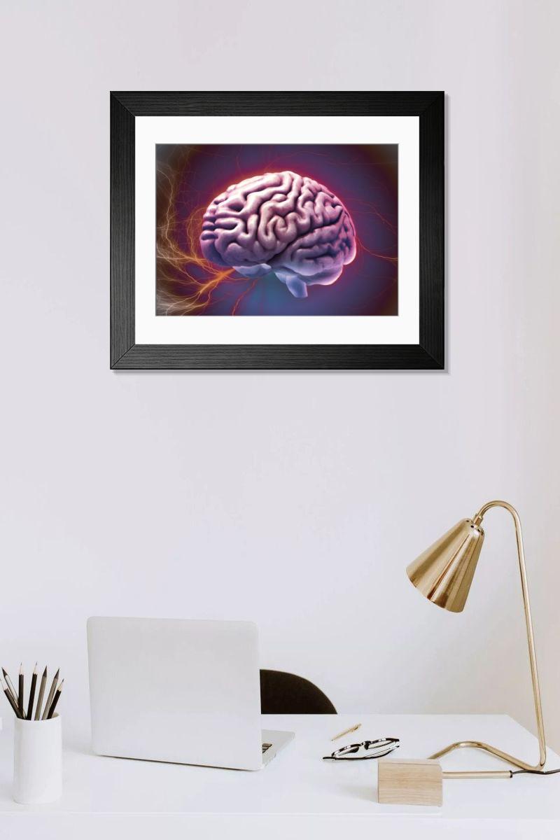 Shown hanging in a room: Modern 14"x12" (36x31cm)