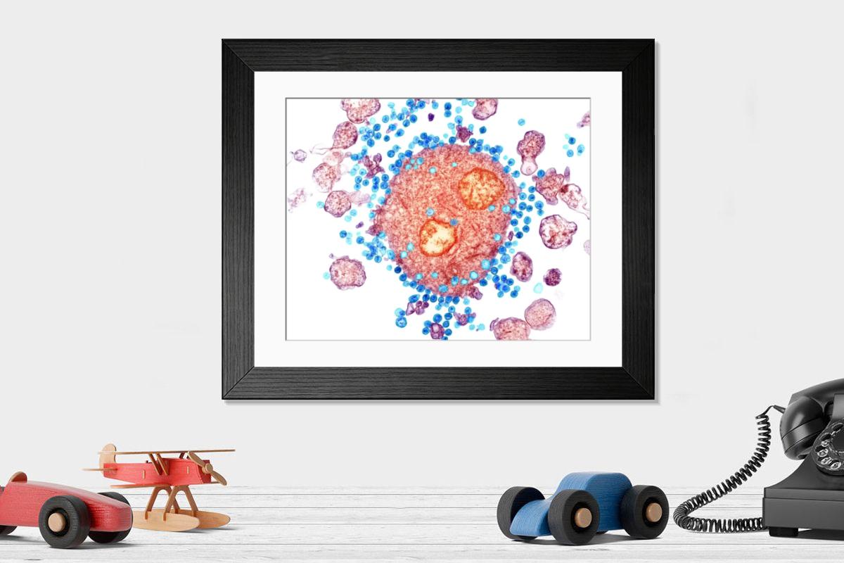 Shown hanging in a room: Modern 14"x12" (36x31cm)