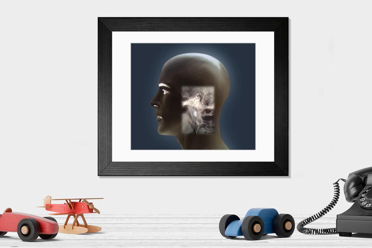 Shown hanging in a room: Modern 14"x12" (36x31cm)