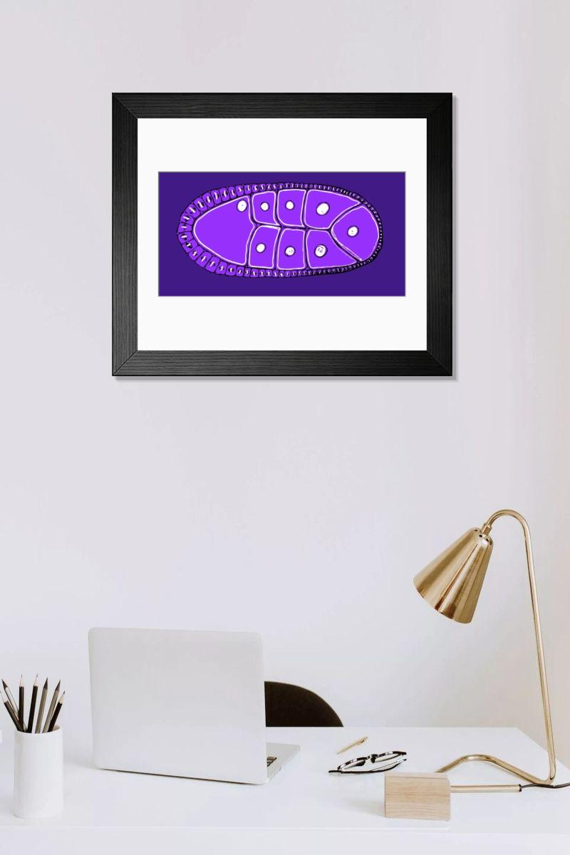 Shown hanging in a room: Modern 14"x12" (36x31cm)