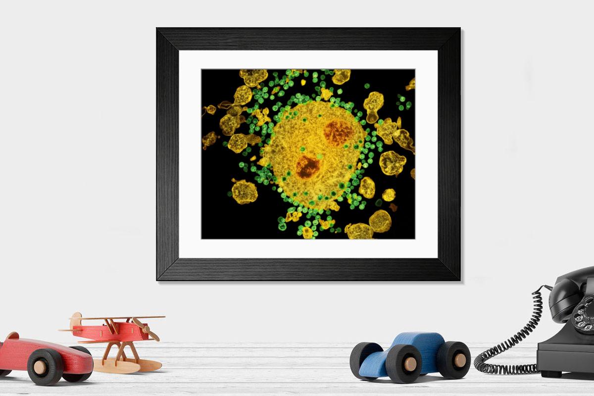Shown hanging in a room: Modern 14"x12" (36x31cm)
