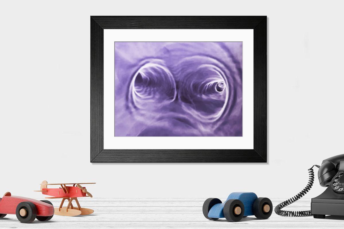 Shown hanging in a room: Modern 14"x12" (36x31cm)