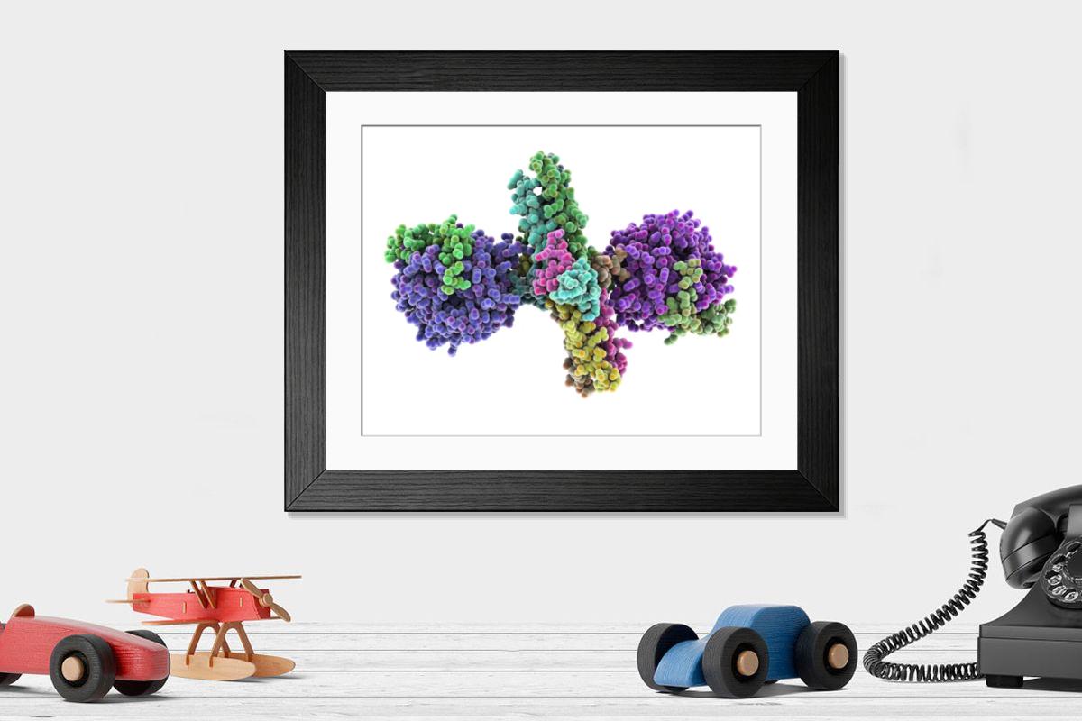Shown hanging in a room: Modern 14"x12" (36x31cm)