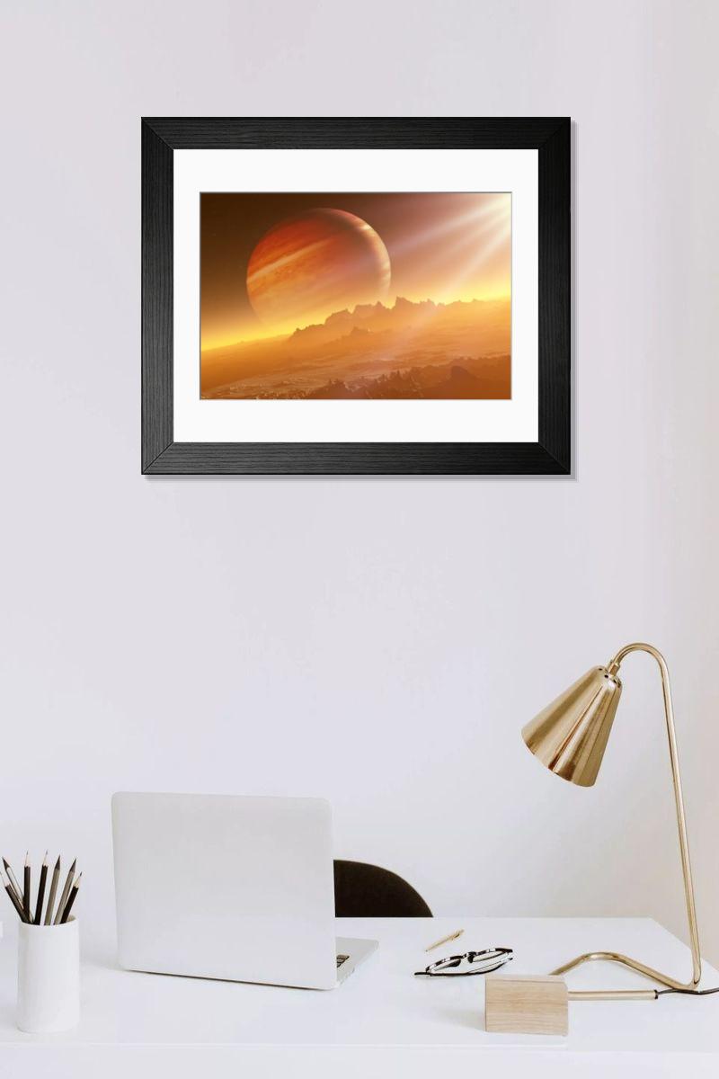 Shown hanging in a room: Modern 14"x12" (36x31cm)