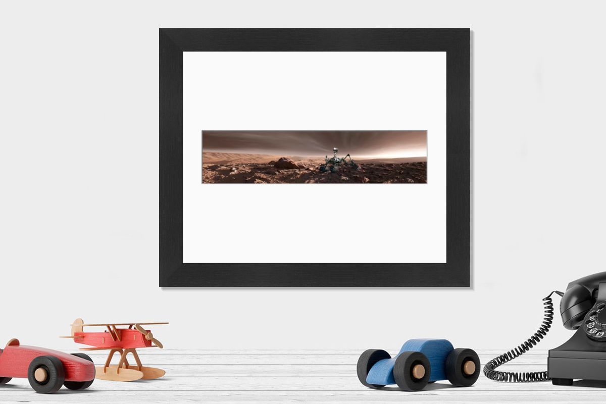 Shown hanging in a room: Modern 14"x12" (36x31cm)