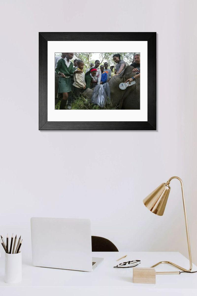 Shown hanging in a room: Modern 14"x12" (36x31cm)