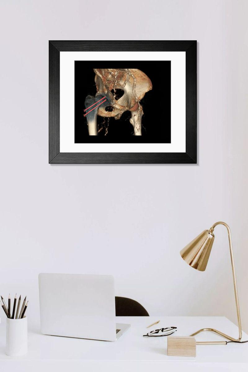 Shown hanging in a room: Modern 14"x12" (36x31cm)