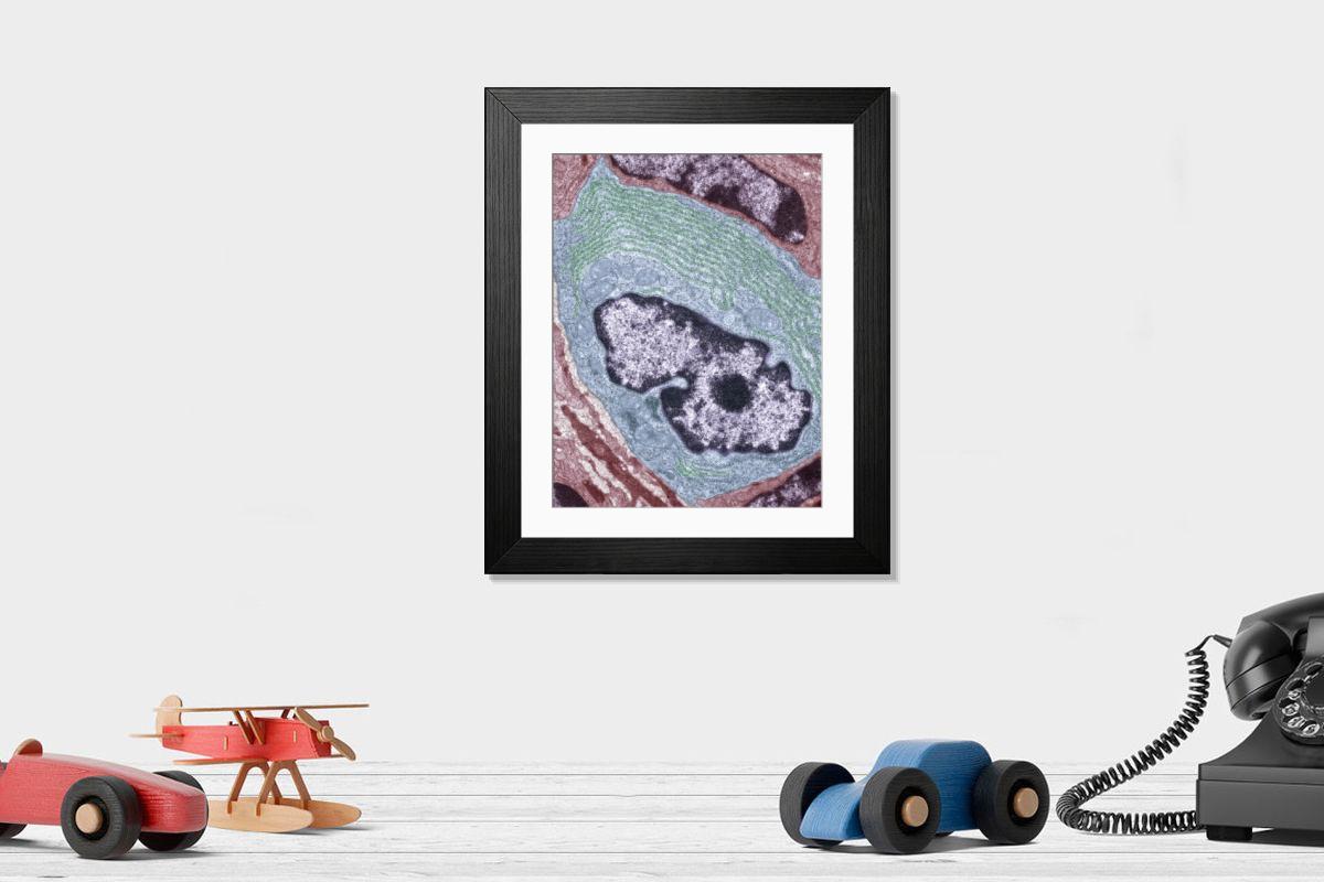 Shown hanging in a room: Modern 14"x12" (36x31cm)
