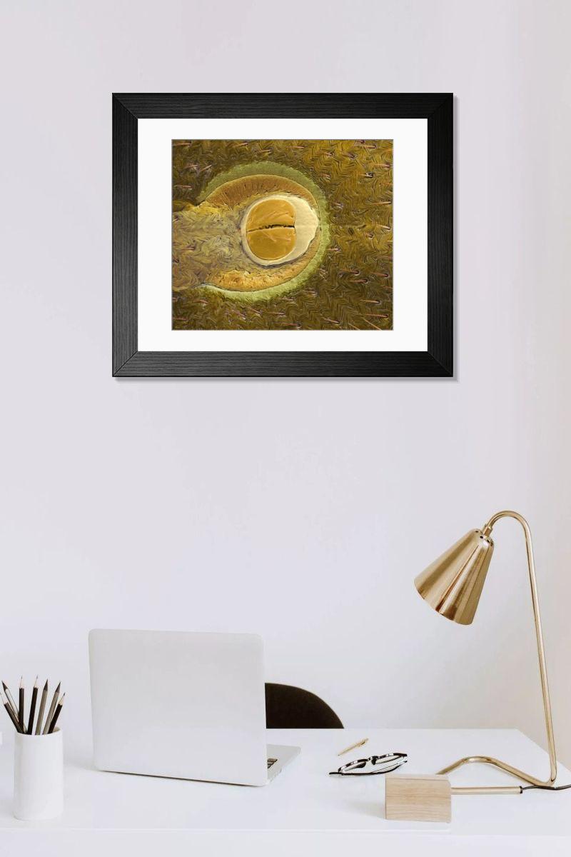 Shown hanging in a room: Modern 14"x12" (36x31cm)