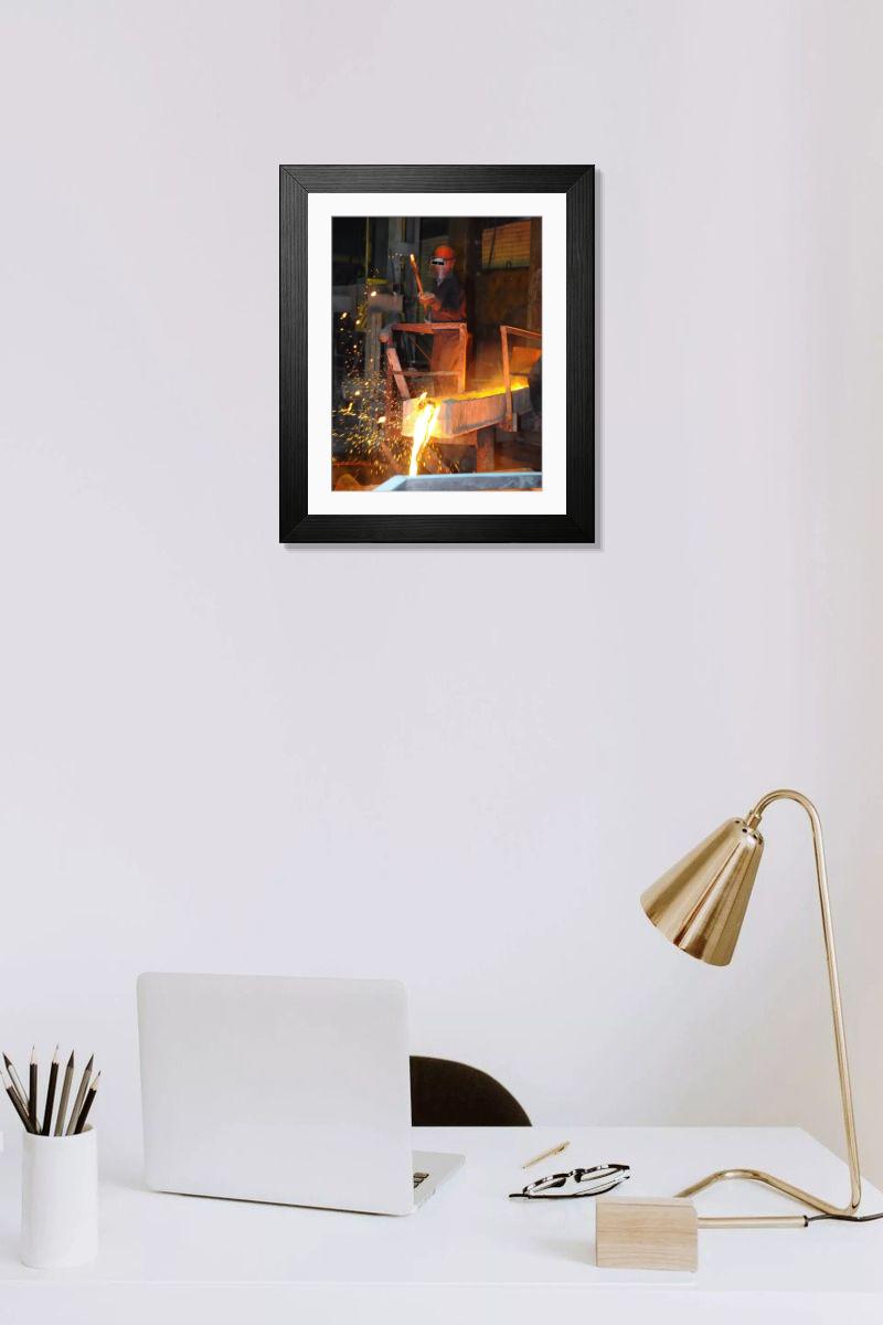Shown hanging in a room: Modern 14"x12" (36x31cm)