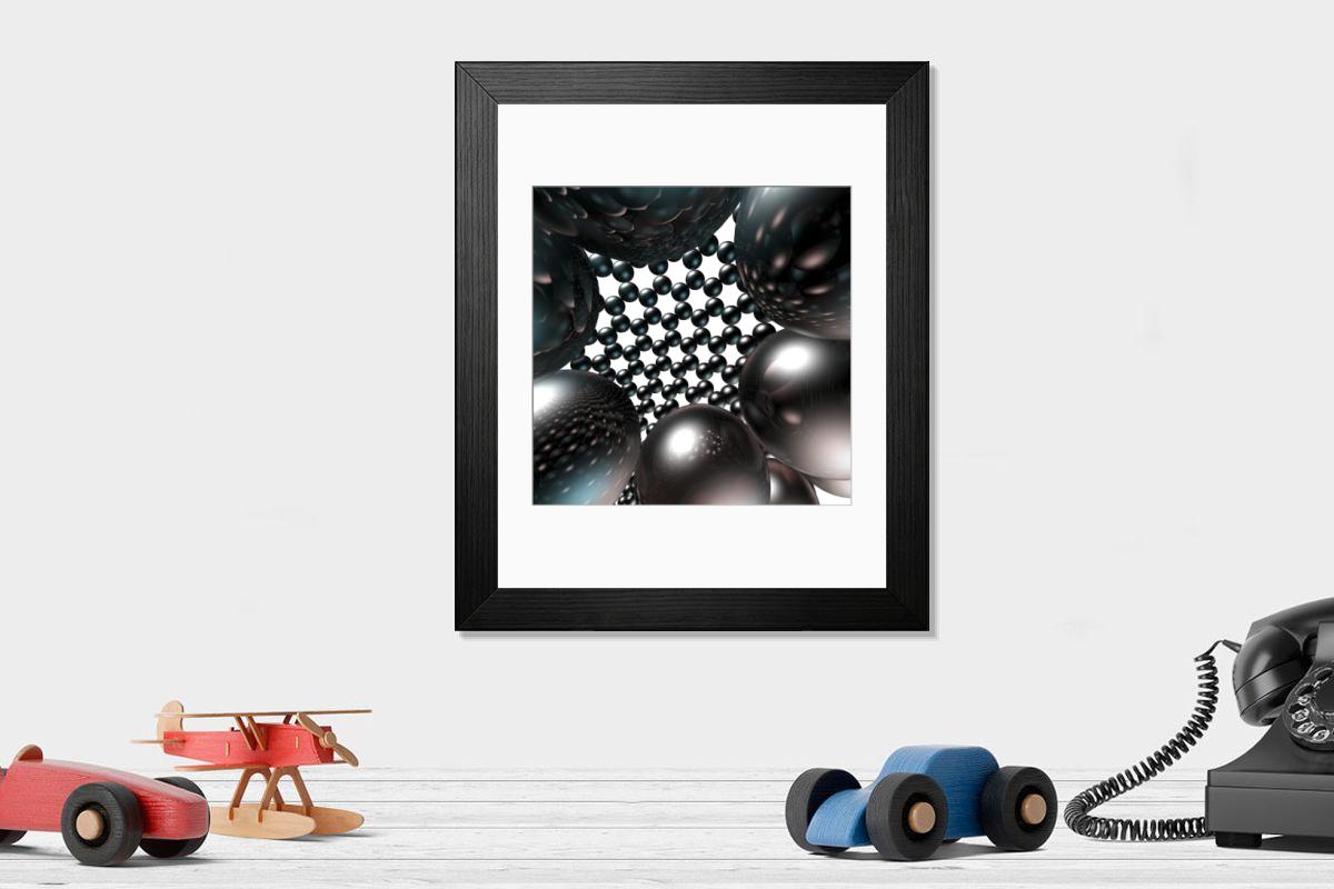 Shown hanging in a room: Modern 14"x12" (36x31cm)
