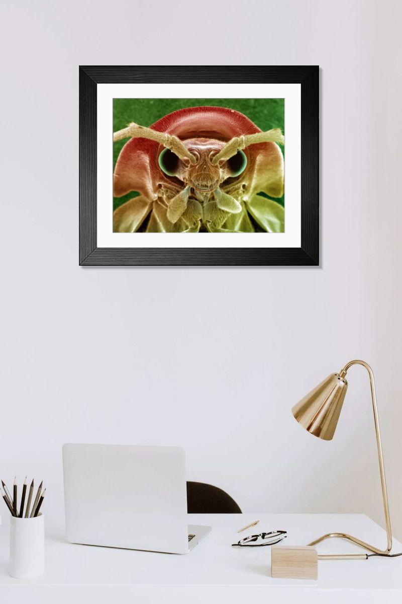 Shown hanging in a room: Modern 14"x12" (36x31cm)