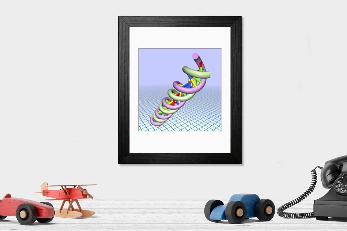 Shown hanging in a room: Modern 14"x12" (36x31cm)