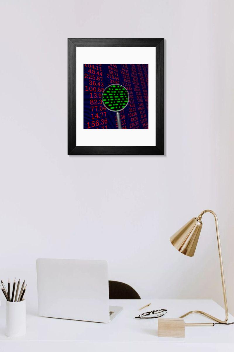 Shown hanging in a room: Modern 14"x12" (36x31cm)