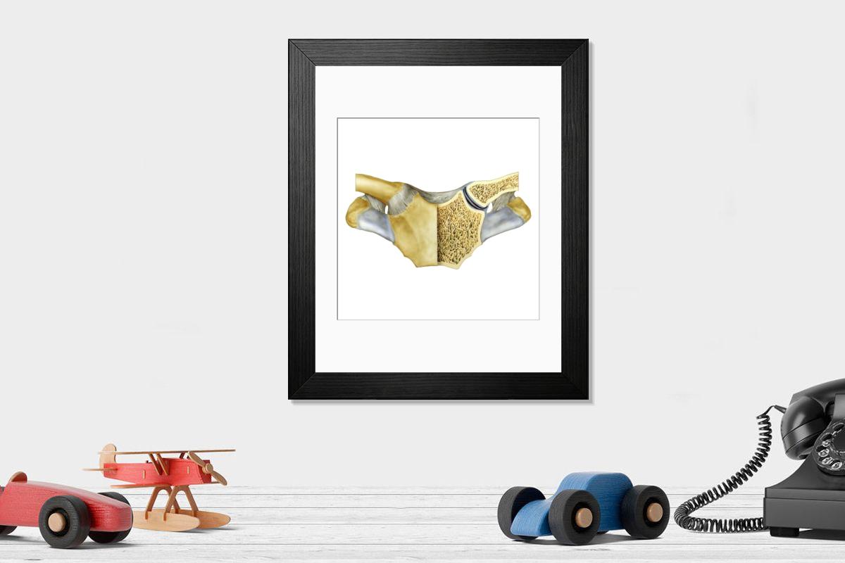Shown hanging in a room: Modern 14"x12" (36x31cm)