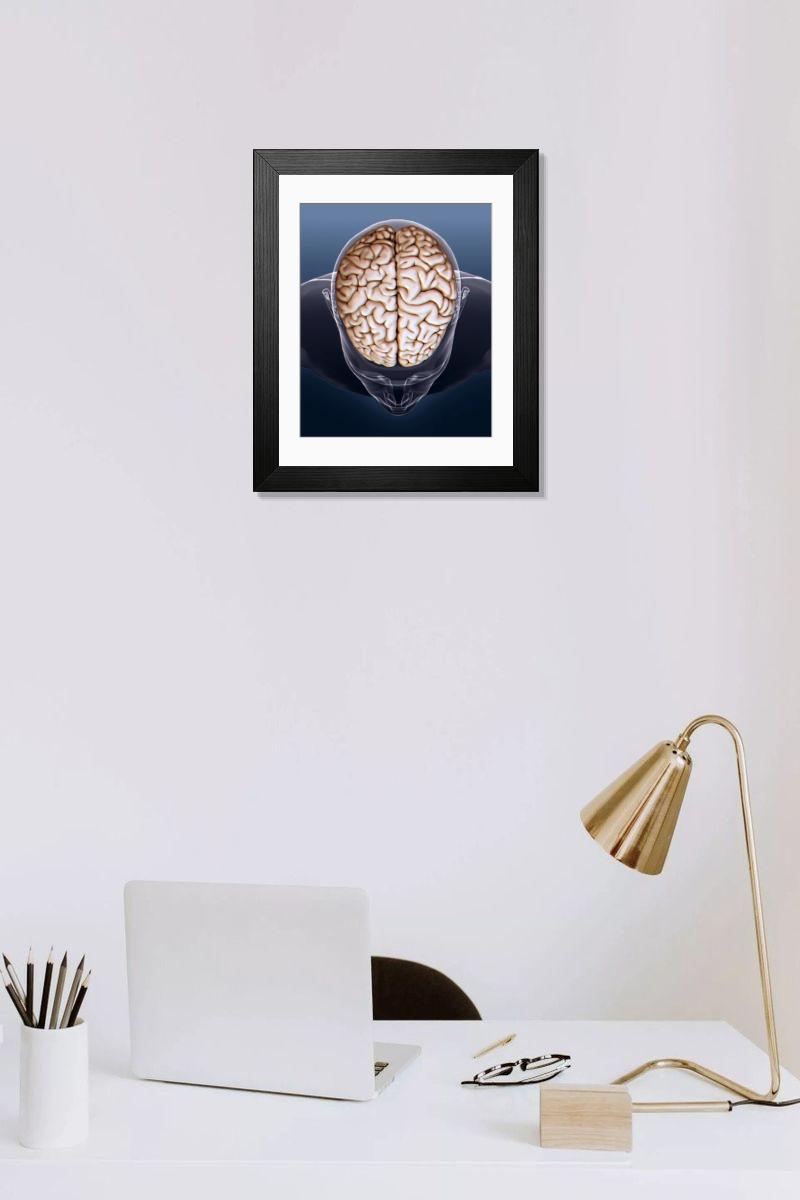 Shown hanging in a room: Modern 14"x12" (36x31cm)