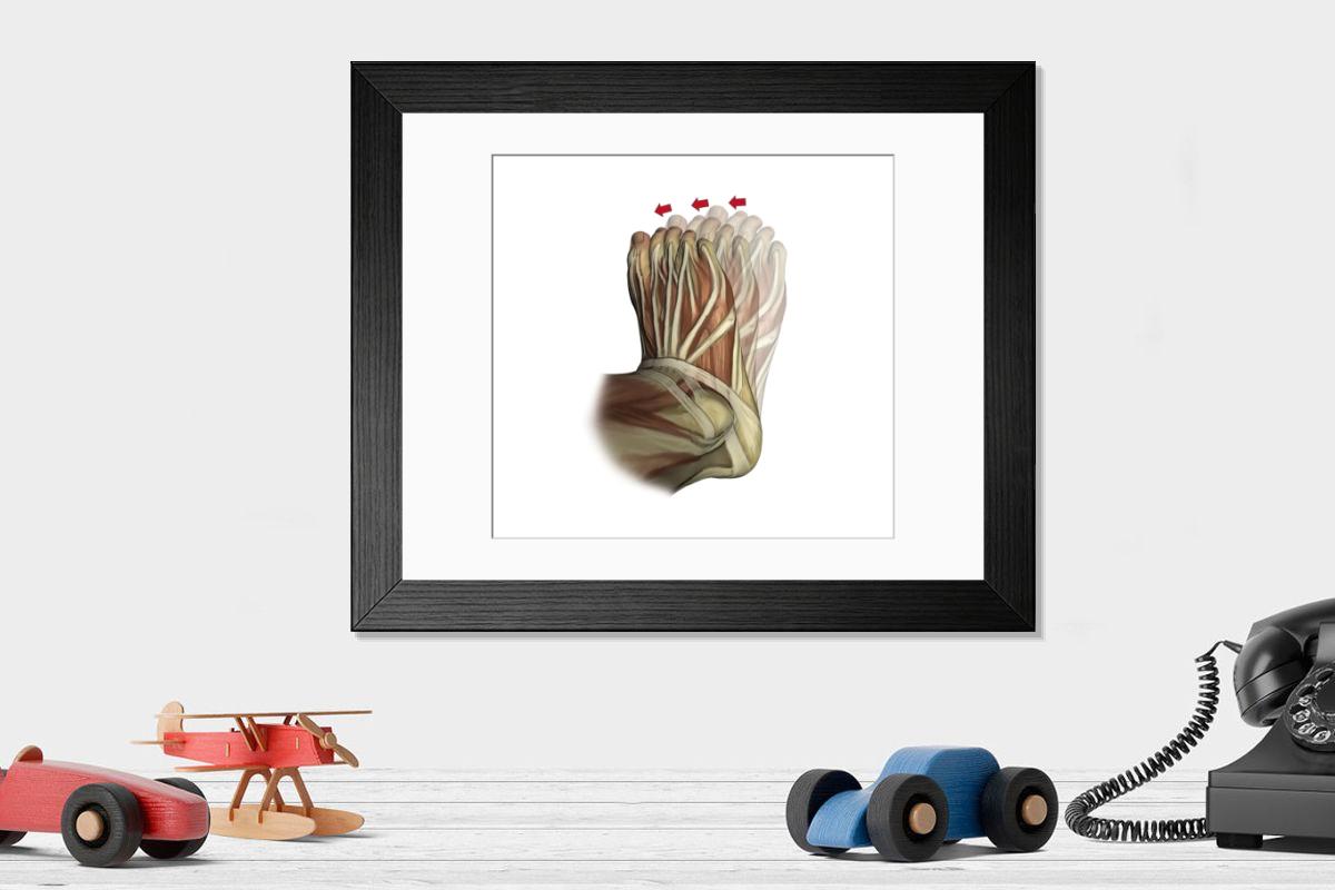 Shown hanging in a room: Modern 14"x12" (36x31cm)