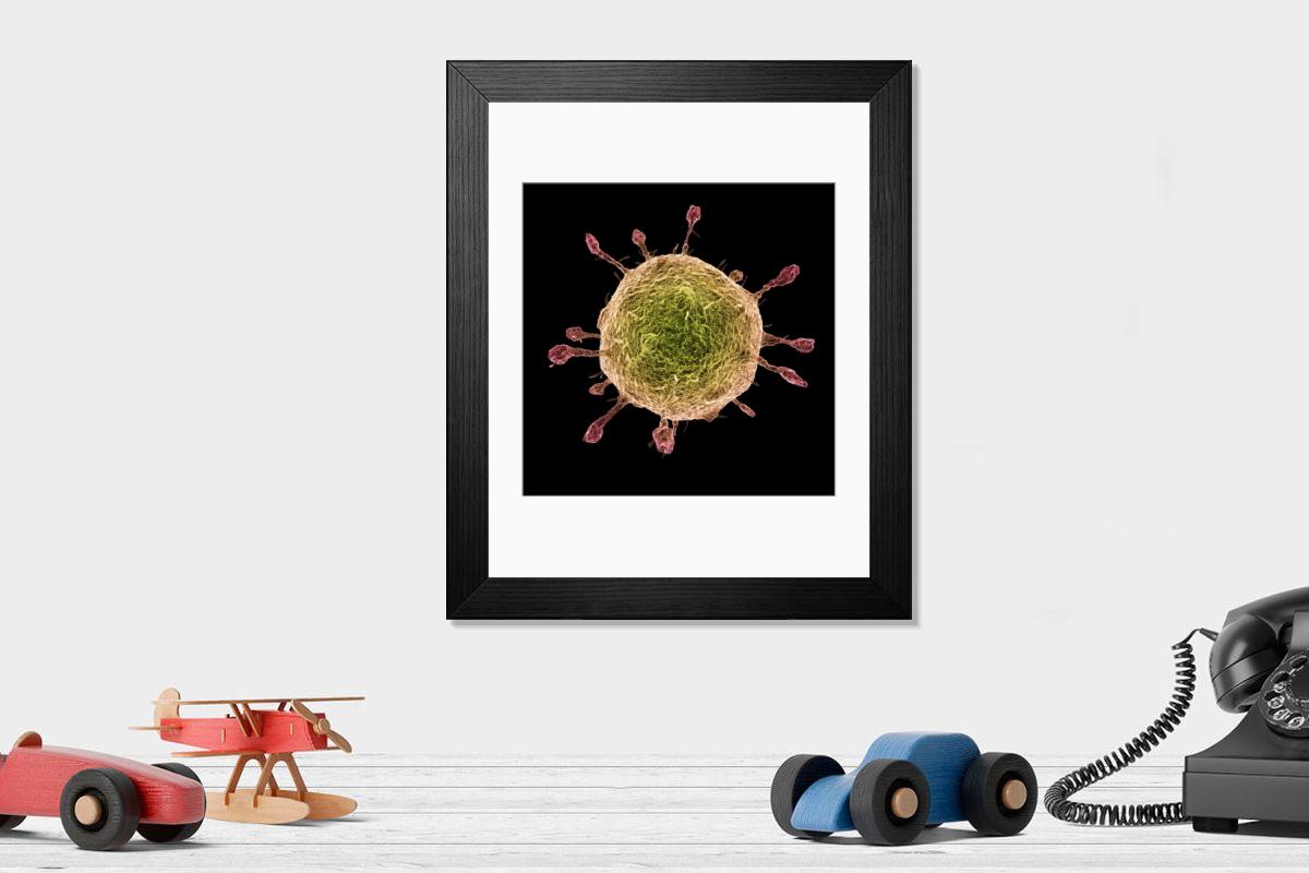 Shown hanging in a room: Modern 14"x12" (36x31cm)