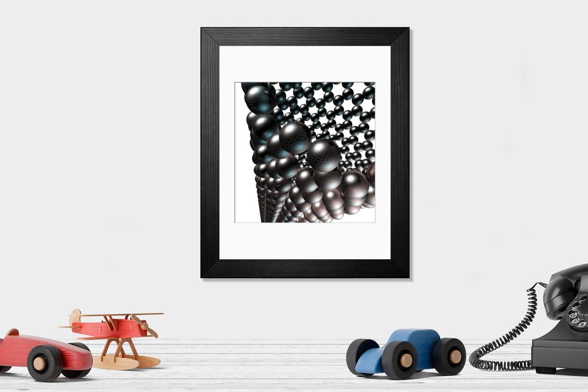 Shown hanging in a room: Modern 14"x12" (36x31cm)