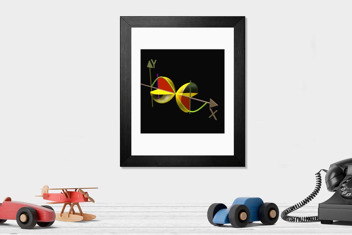 Shown hanging in a room: Modern 14"x12" (36x31cm)