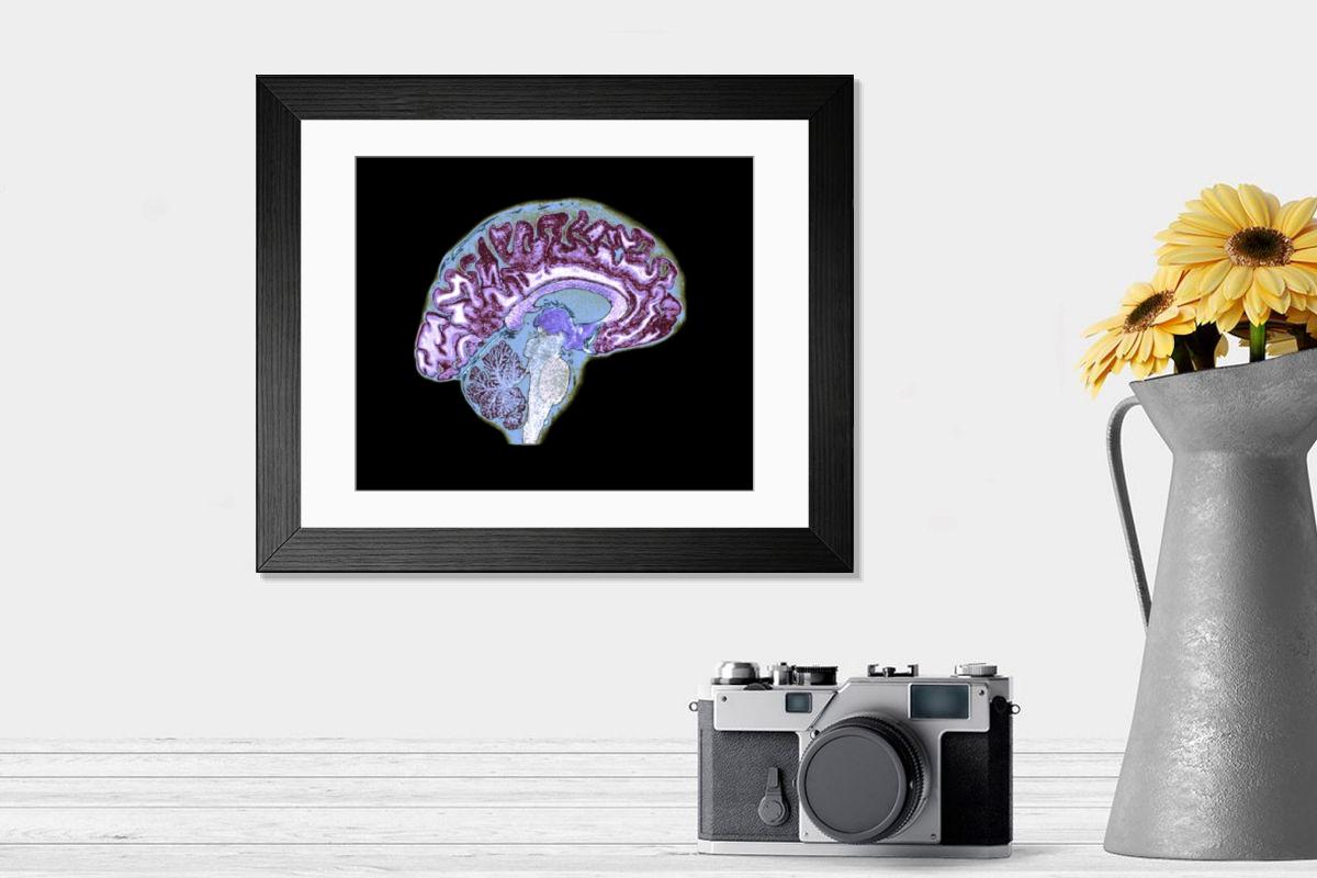 Shown hanging in a room: Modern 14"x12" (36x31cm)