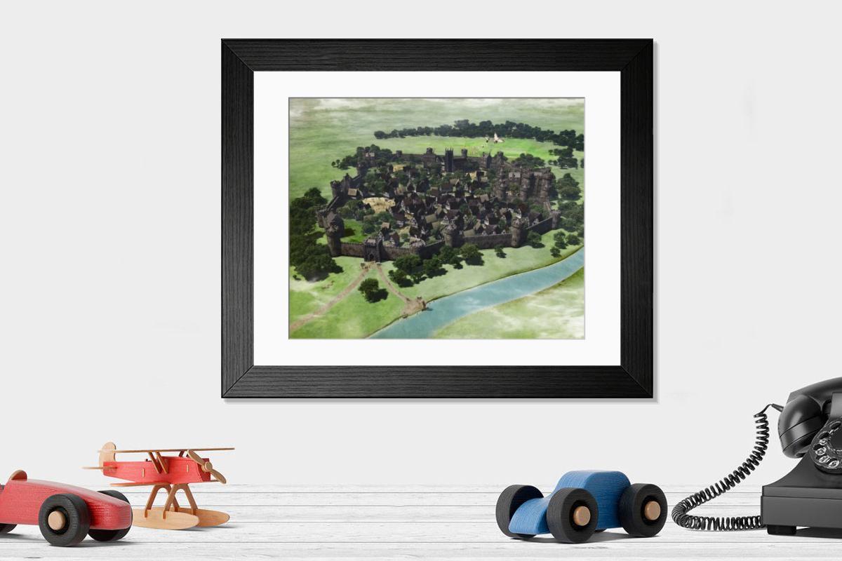Shown hanging in a room: Modern 14"x12" (36x31cm)