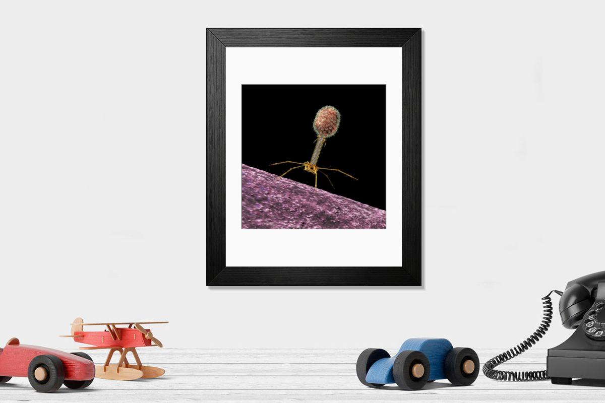 Shown hanging in a room: Modern 14"x12" (36x31cm)
