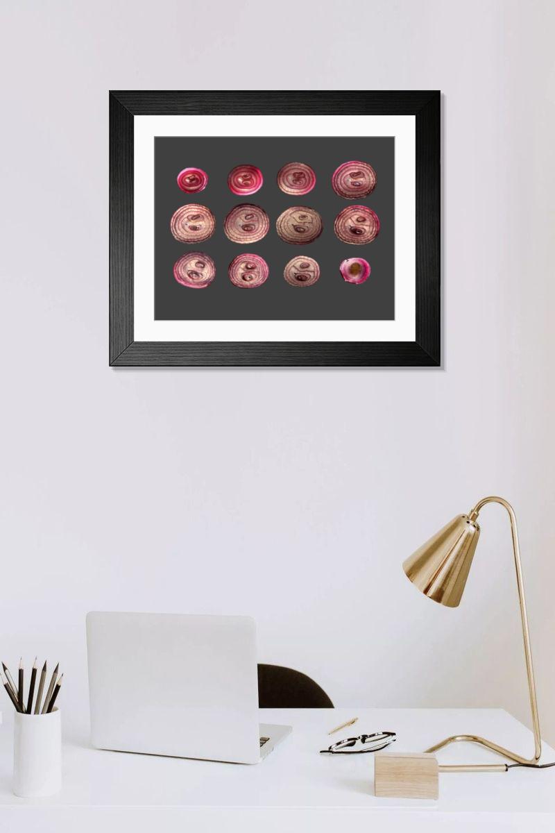 Shown hanging in a room: Modern 14"x12" (36x31cm)